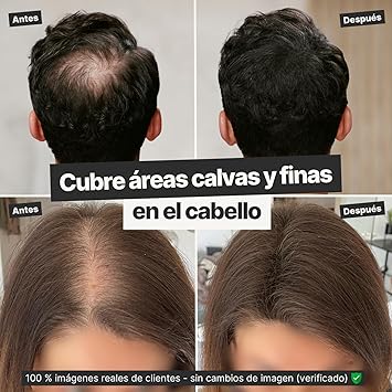 HairVit™ - Polvo de Fibra Capilar (Oculta Clareos y Pelo Fino)